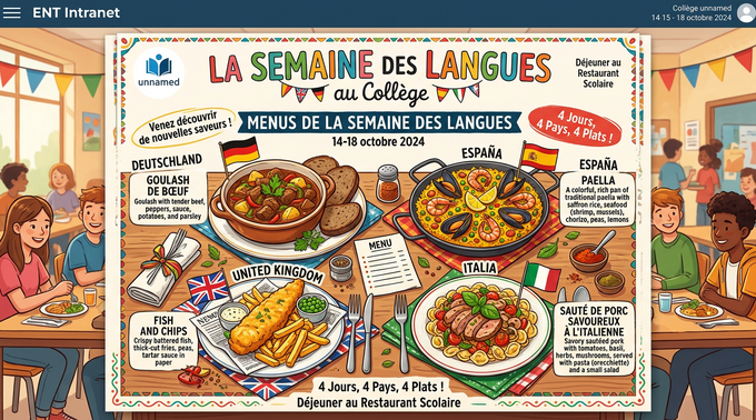 Semaine des langues à la cantine - 2026